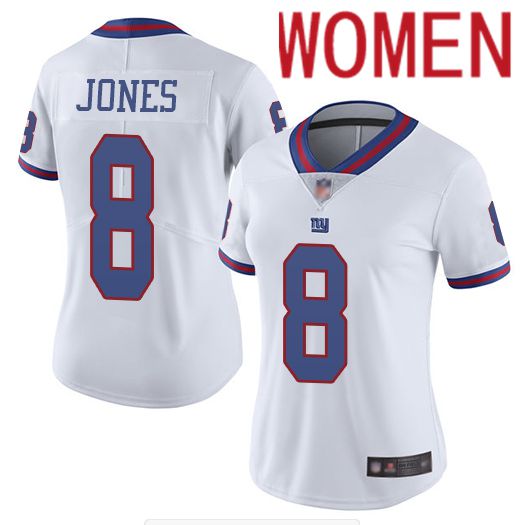 Women New York Giants #8 Jones White Nike Vapor Untouchable Limited NFL Jersey